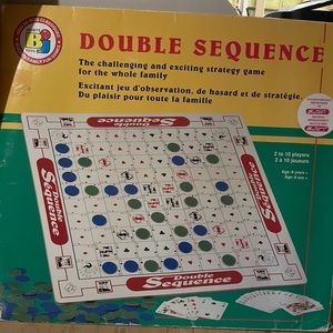Double sequence board game